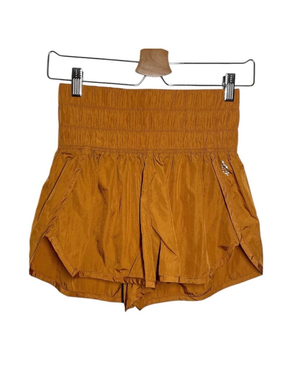 Free People Rust Orange Athletic Shorts - Picture 3 of 9